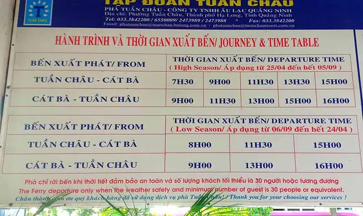mua vé phà Đồng Bài